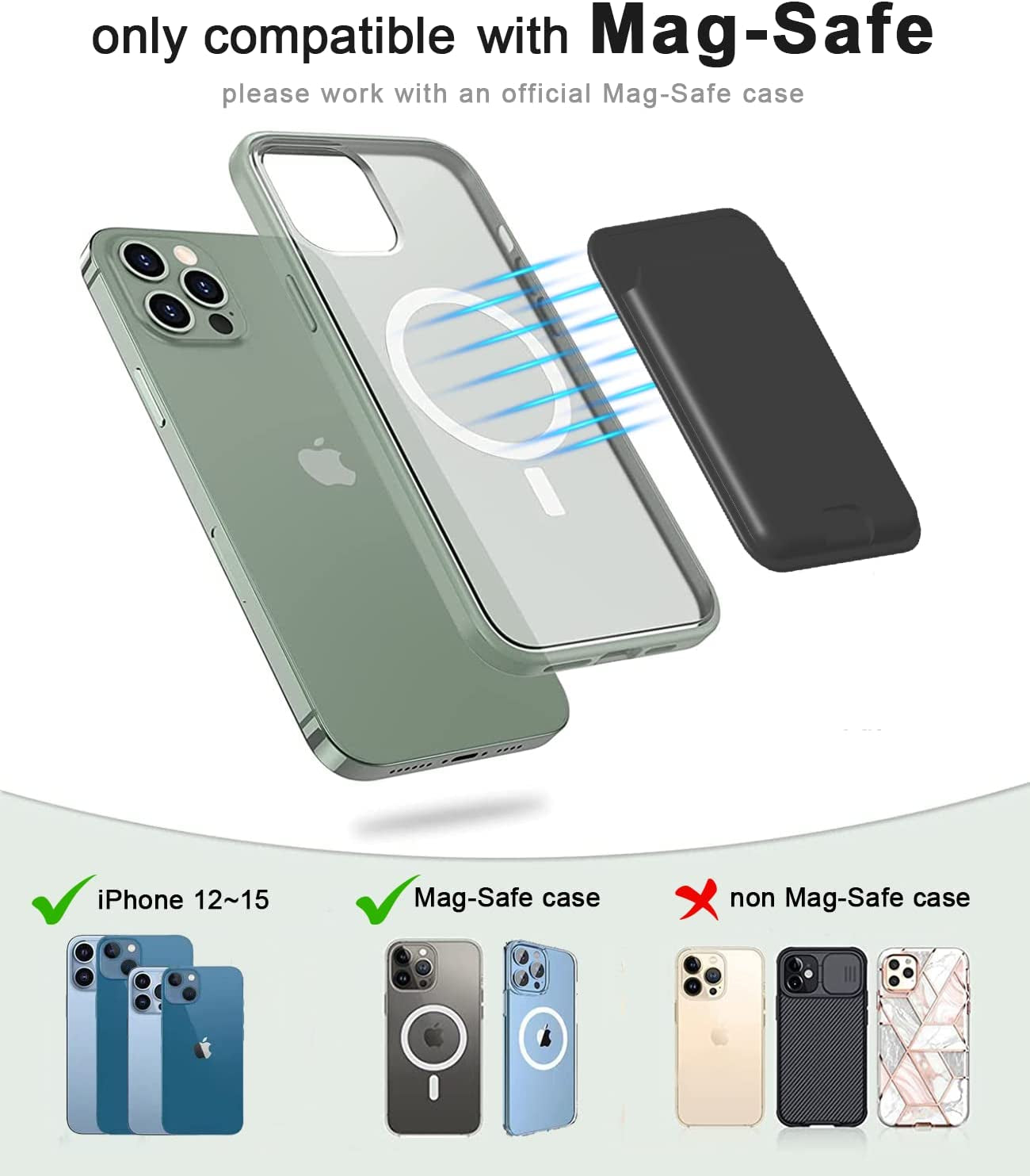 Magnetic Card Holder Designed for Magsafe Wallet, Designed for Iphone 12 13 14 15 Pro Max Mini, Highimitation Leather, Strong Magnet on Back, Quick Access (3 Cards, Dark Cherry)  Python Trend One   