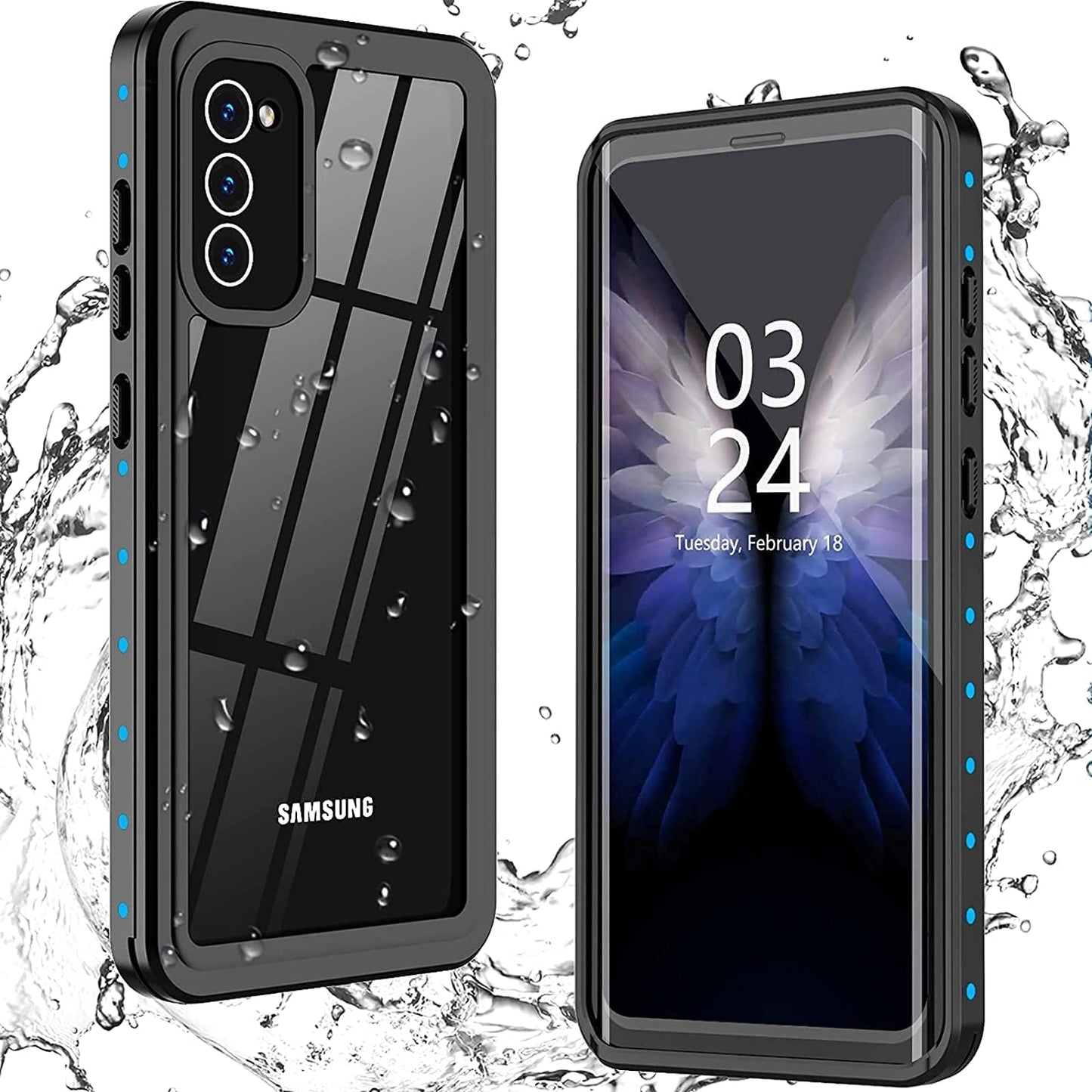 ANTSHARE for Samsung Galaxy S21+ plus Case Waterproof, Built in Screen Protector 360° Full Body Protective Shockproof IP68 Underwater Clear Case for Samsung Galaxy S21+ plus 6.7Inch  ANTSHARE Blue S20 