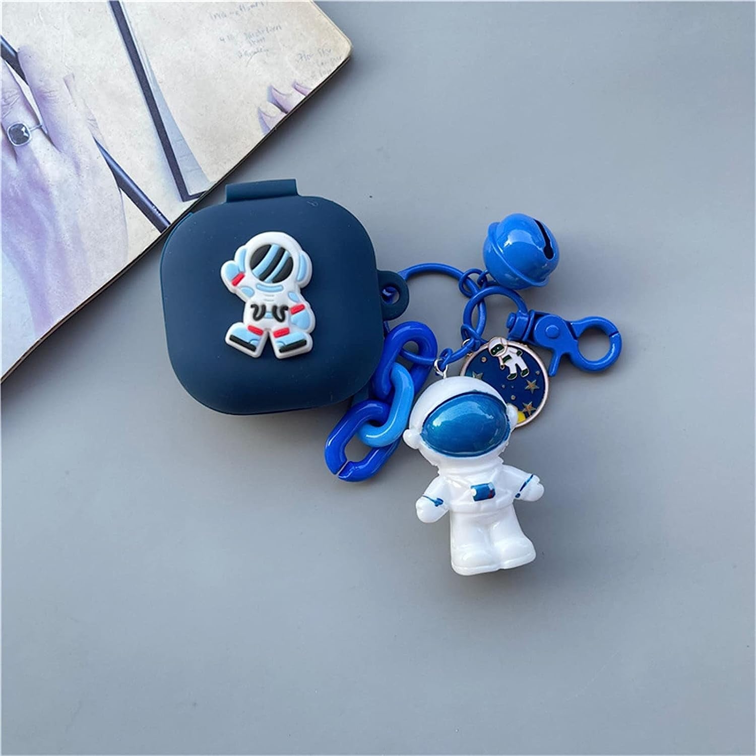 SKPY Cases for Samsung Galaxy Buds2 Pro/Buds 2/Buds Pro/Buds Live with Pendant, Cute Silicone Astronaut Cartoon Shockproof Cover for Girls Boys  SKPY   