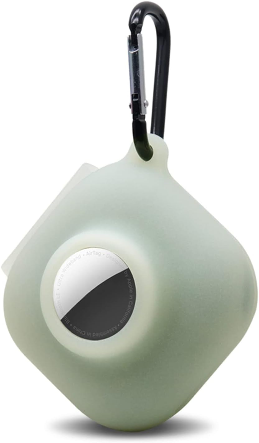 Glow Case for Beats Fit Pro Airtag Wireless Noise Cancelling Earbuds,Carrying Case Premium Soft Skin Cover Shock-Absorbing,Anti-Scratch Protective Case with Keychain(Glow Blue)  2022321 10  