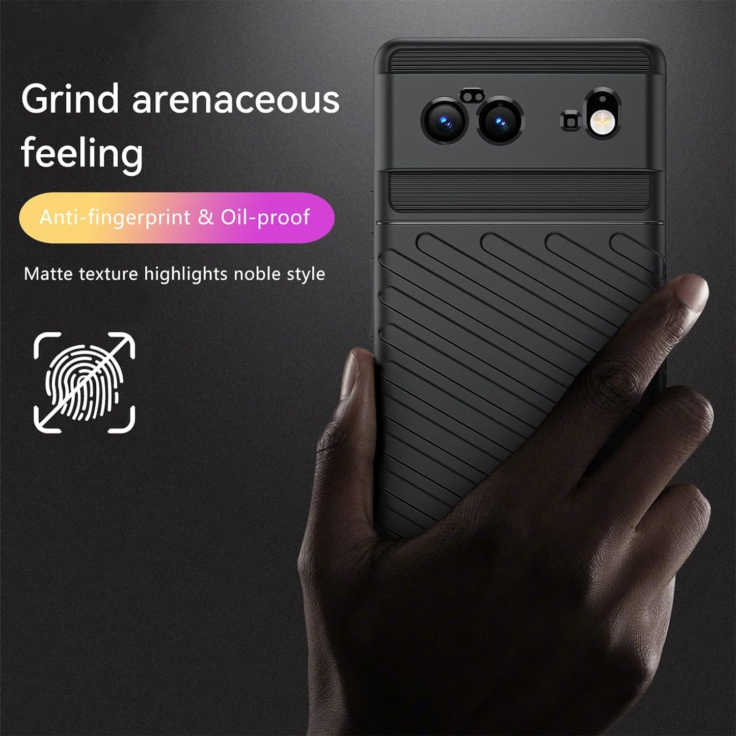 Doeboe for Google Pixel 6 Case, Phone Case for Google Pixel 6 5G (2021), Rugged Sleeve Cover for Pixel 6 6.4 In, Shockproof Slim Soft TPU, Wireless Charging Support [Only for Pixel 6] (Black)  doeboe   