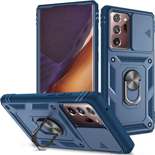 DAWEIXEAU Case for Galaxy Note 20 Ultra, Shockproof Impact Resistant with Slide Lens Protective Cover Case for Samsung Galaxy Note 20 Ultra/Note 20 Ultra 5G (Blue)  DAWEIXEAU   