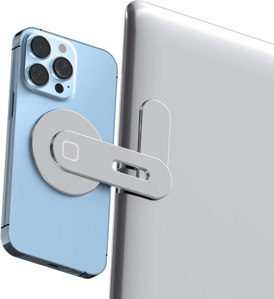 Iphone Macbook Holder, Foldable Cell Phone Holder for Laptop, Adjustable Phone for Laptop, Slim & Portable Lightweight Laptop Extension Phone Holder, Edge Mount for Macbook  Shenzhen Bingou Technology Co., Ltd.   