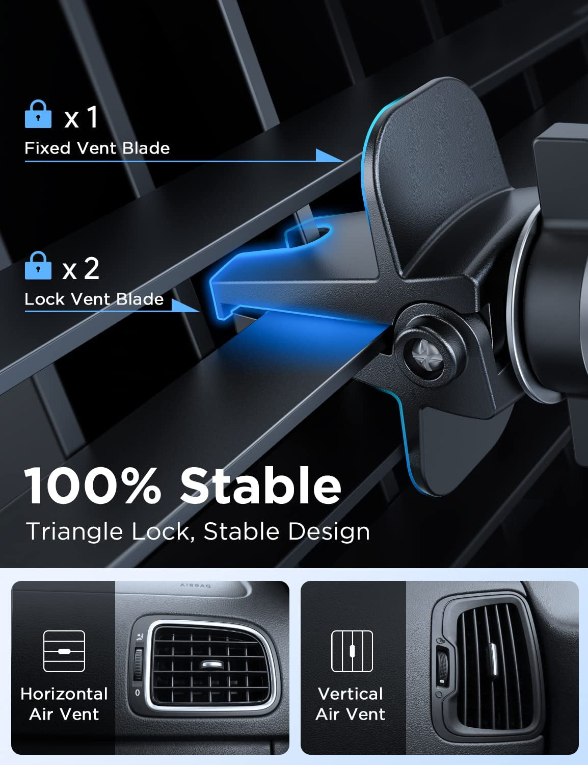 Wireless Car Charger Mount, 15W Full Auto-Clamping Fast Charging Air Vent Dash Windshield Phone Car Holder for Iphone 14 Pro/13 Pro/ 12/11/Xr/8, Samsung S23/S22/S21/Note 20(With QC 3.0 Car Charger)  Shenzhen Meskey Technology co.,ltd   