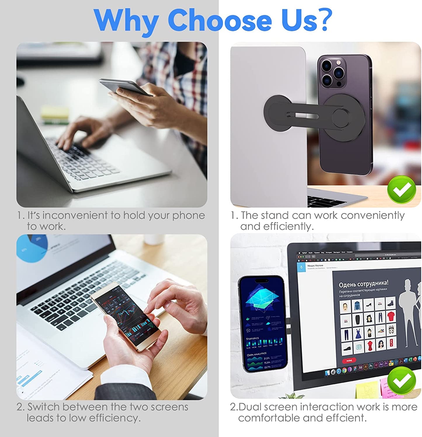 Cloudvalley Magnetic Laptop Phone Holder, Adjustable Continuity Camera Mount Compatible with Magsafe & for Ios 16 / Macos 13 Ventura, Slim Portable Computer Expansion Bracket for Smartphone, Black  CloudValley   