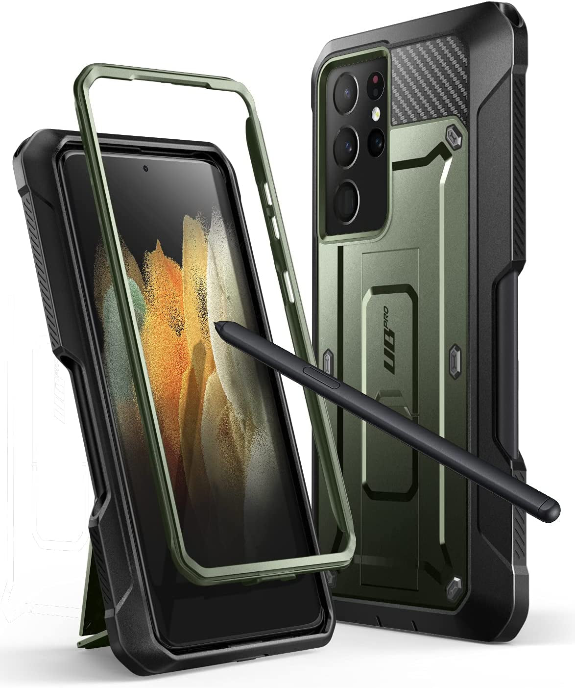 SUPCASE Unicorn Beetle Pro Series Case for Samsung Galaxy S21 Ultra 5G (2021 Release), Full-Body Dual Layer Rugged Kickstand Case with S Pen Slot (Guldan)  SUPCASE   