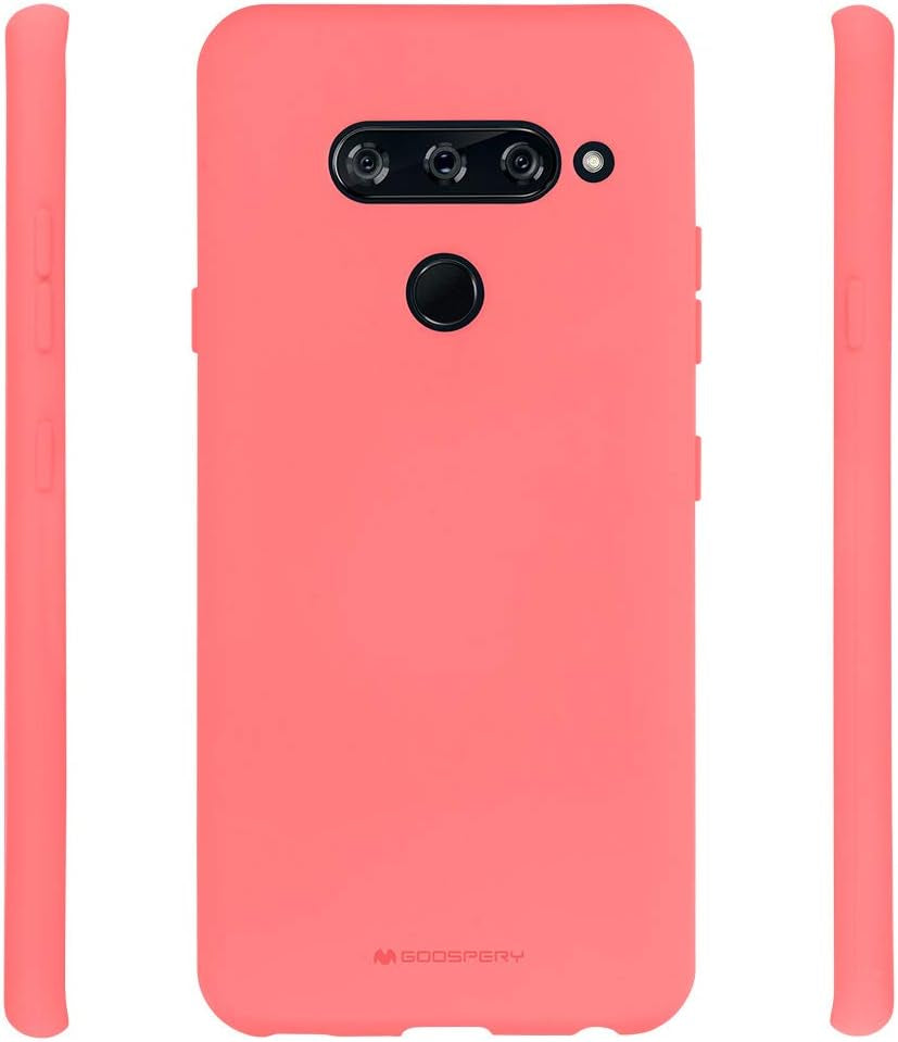 GOOSPERY Soft Feeling Jelly for LG V40 Thinq Case (2018) Silky Slim Bumper Cover (Flamingo) LGV40-SFJEL-PNK  GOOSPERY   