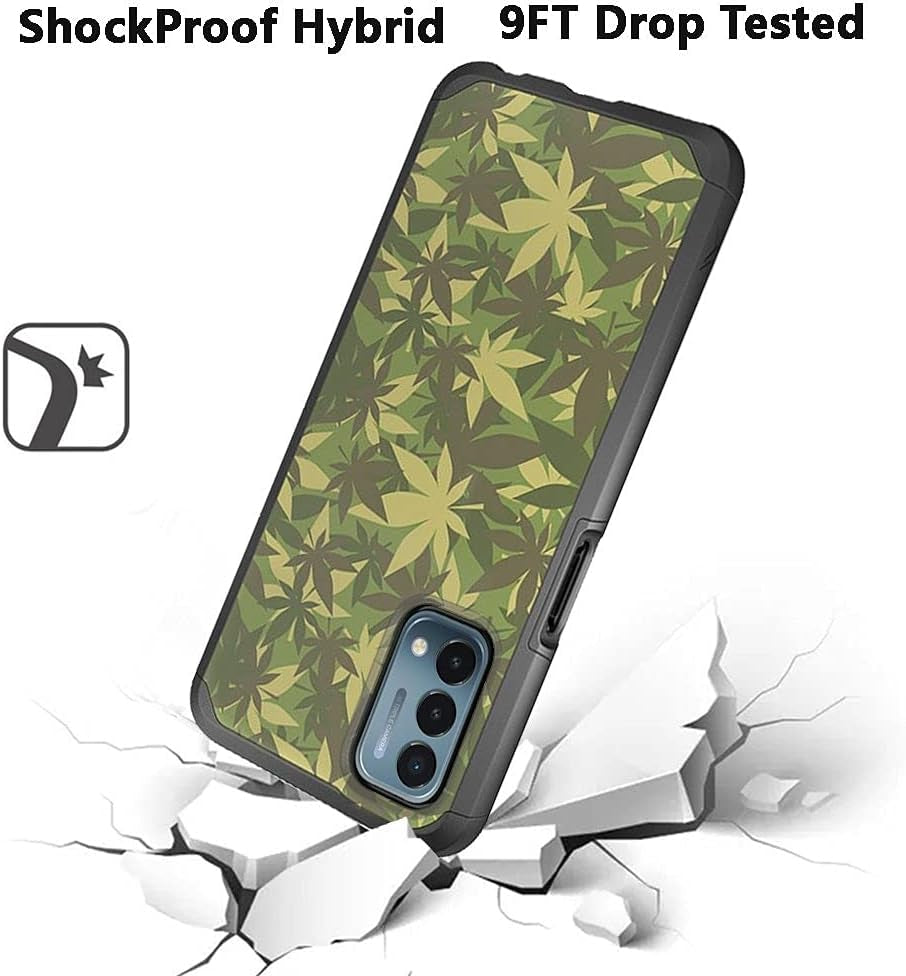 Americase | Oneplus Nord N200 5G | METKASE Case, Heavy Duty Dual Layer Hybrid Shock Proof Protective Rugged Bumper Case for Oneplus Nord N200 5G (Camouflage Herb Plant)  INTEGRITY UNITED   