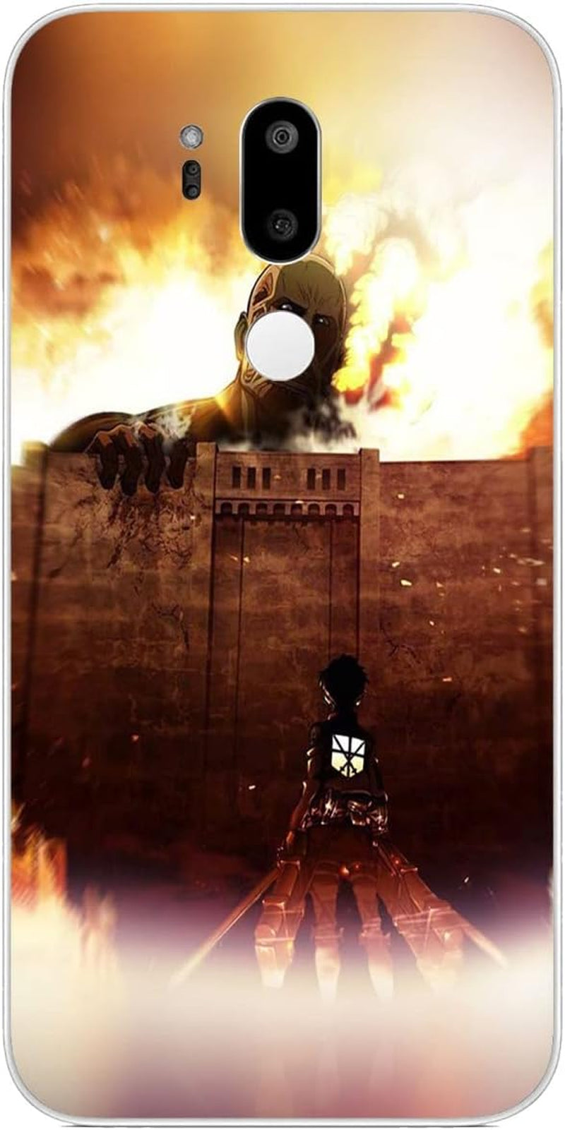 Compatible with LG G7 | LG G7 Thinq | LG G7 Fit | LG G7 One Case Attack on AOT Anime Titan 969 Soft TPU Rubber Protection Cover Clear  Tongstar Attack On Aot Anime Titan 577  