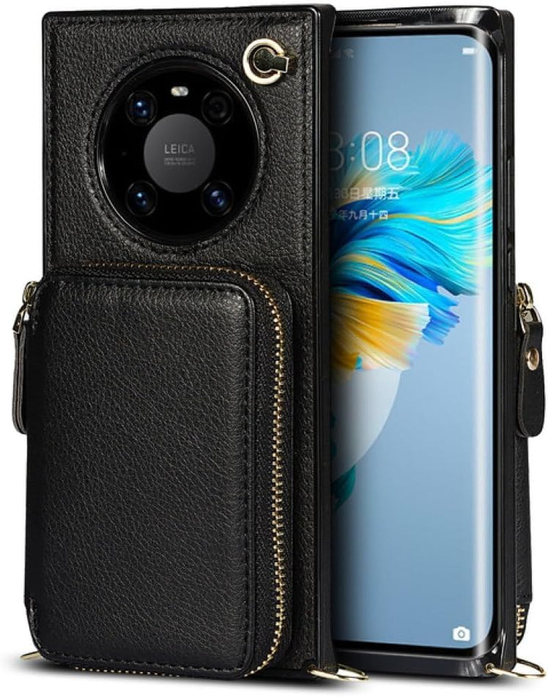 YOGISU Wallet Case for Huawei P30 P40 Pro plus Lite Mate 40 30 20 Pro Lite Backpack-Type Mobile Phone Cover Card,Purple,For Huawei P30  YOGISU Black For Huawei Mate30 