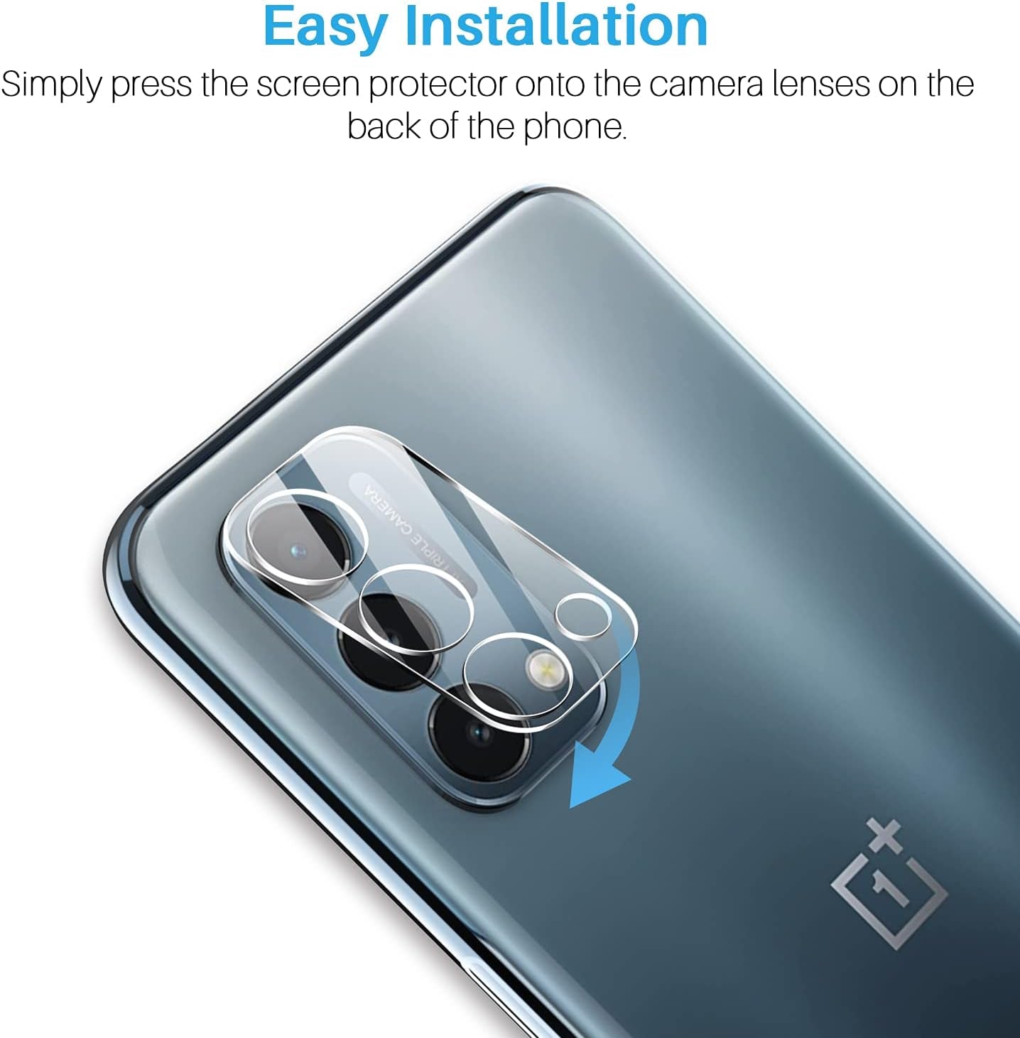 LK [4 Pack] 2 Pack Screen Protector for Oneplus Nord N200 5G + 2 Pack Camera Lens Protector, 9H Tempered Glass Screen Protector with Alignment Frame, Scratch-Resistant, Anti-Fingerprint, Smooth-Touch  LK   