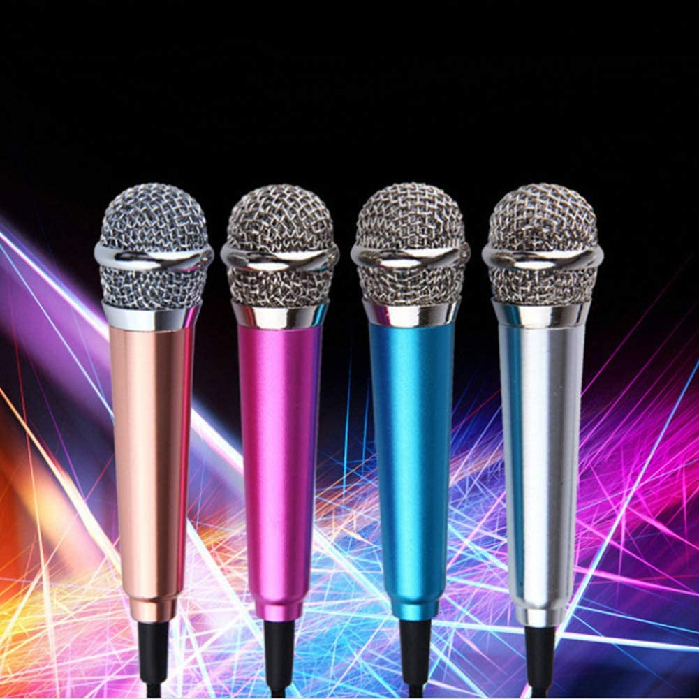 Galand Mini Portable Vocal/Instrument Microphone,3.5Mm Condenser Microphone Phone Karaoke Mic with Stand for Iphone Android Blue  Galand   