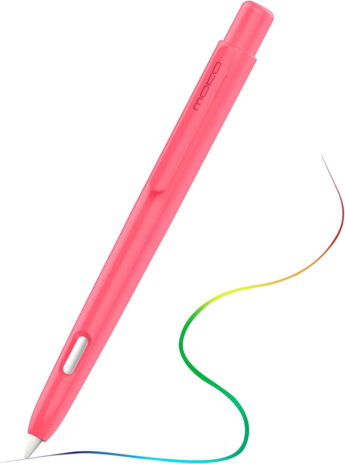 Moko Holder Case Compatible with Apple Pencil 2Nd Generation, Retractable Protective Pen Cover with Sturdy Clip for Ipad Mini 6 2021/ Ipad Air 5Th/4Th Gen/Ipad Pro 11 /Pro 12.9 2021/2020,Light Pink  MoKo Watermelon Red  