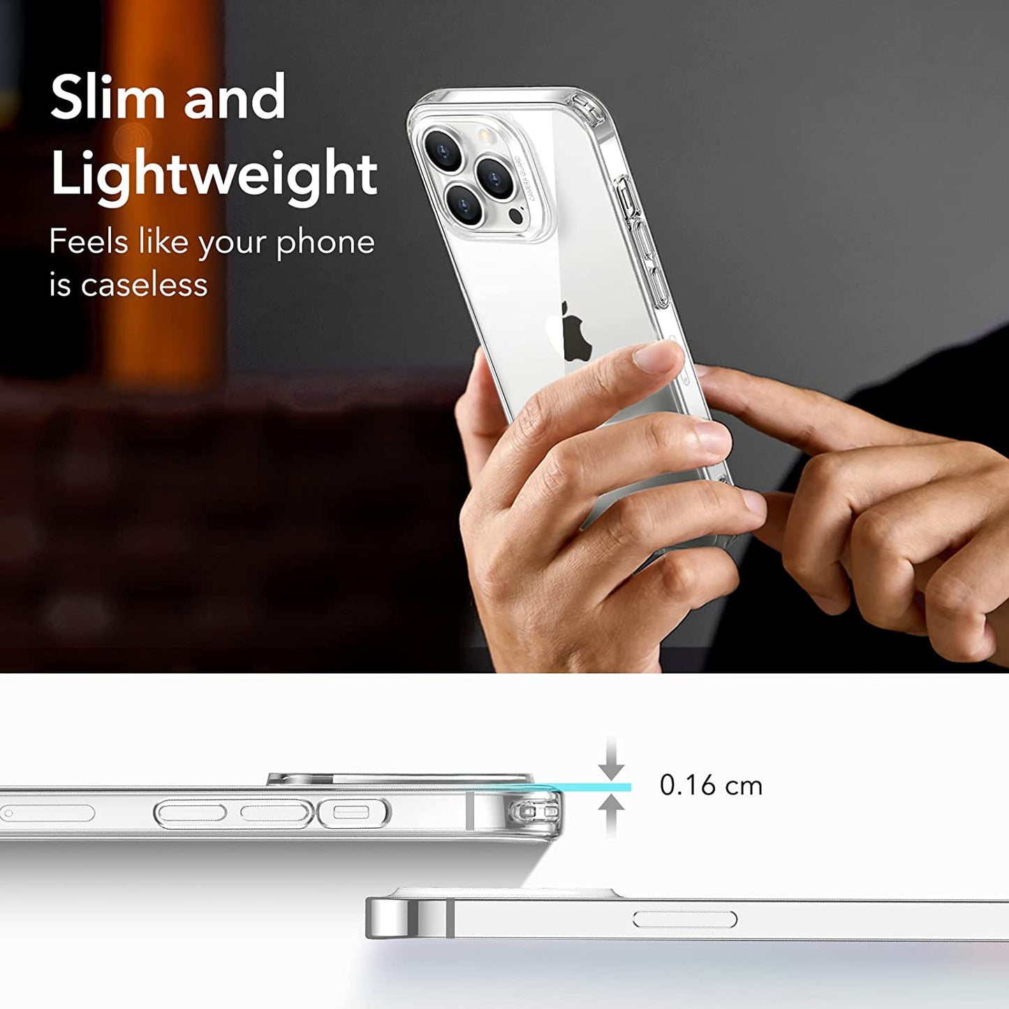 ESR Clear Case Compatible with Iphone 14 Pro Case, Shockproof Thin Silicone Cover, Yellowing-Resistant Slim Transparent TPU Phone Case, Project Zero Series, Clear  ESR   