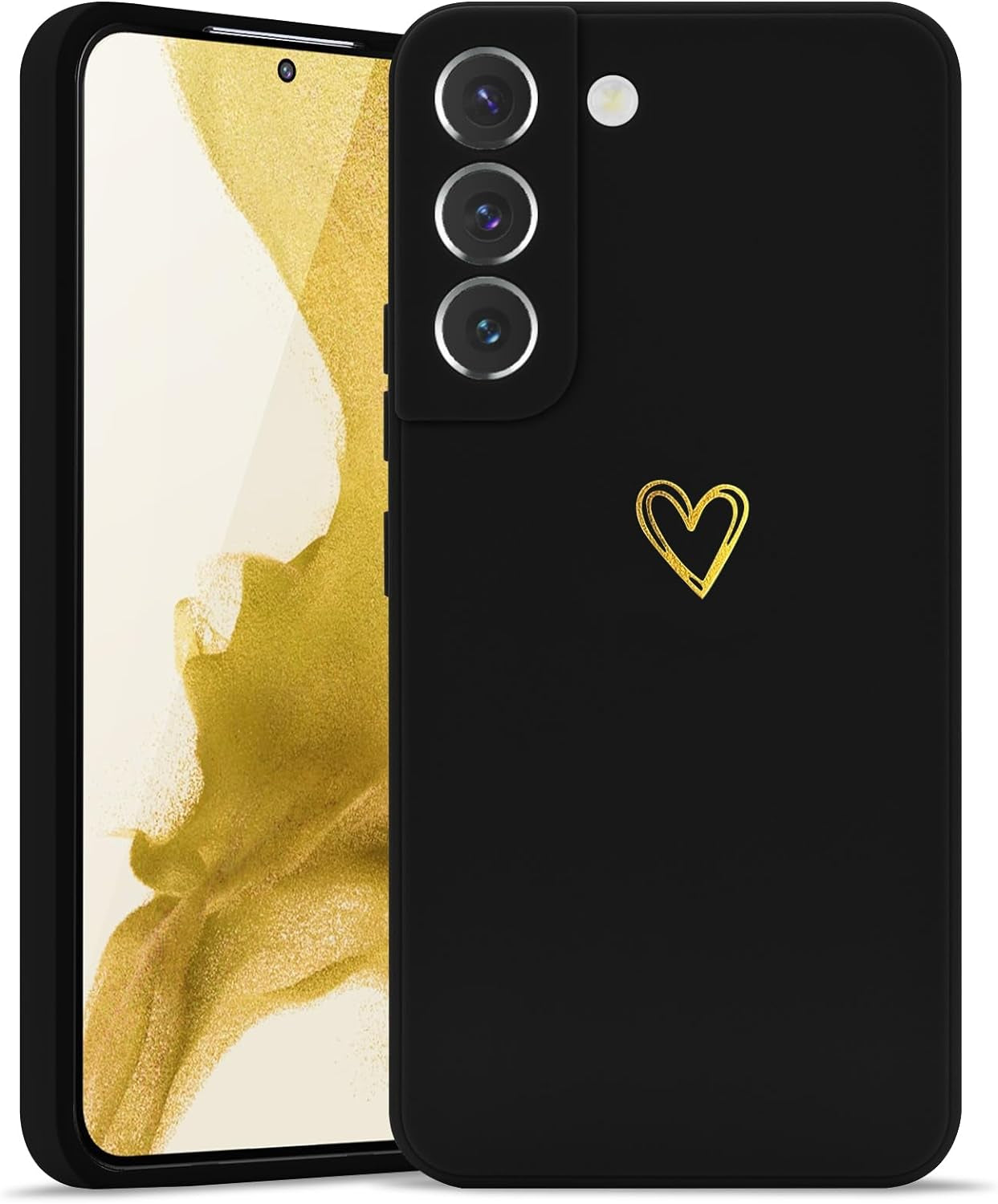 Wirvyuer for Samsung Galaxy S22 Case Cute Slim Shockproof Phone Case with Wireless Charging Support and Protection, Lime Green  Wirvyuer Black Samsung Galaxy S22 