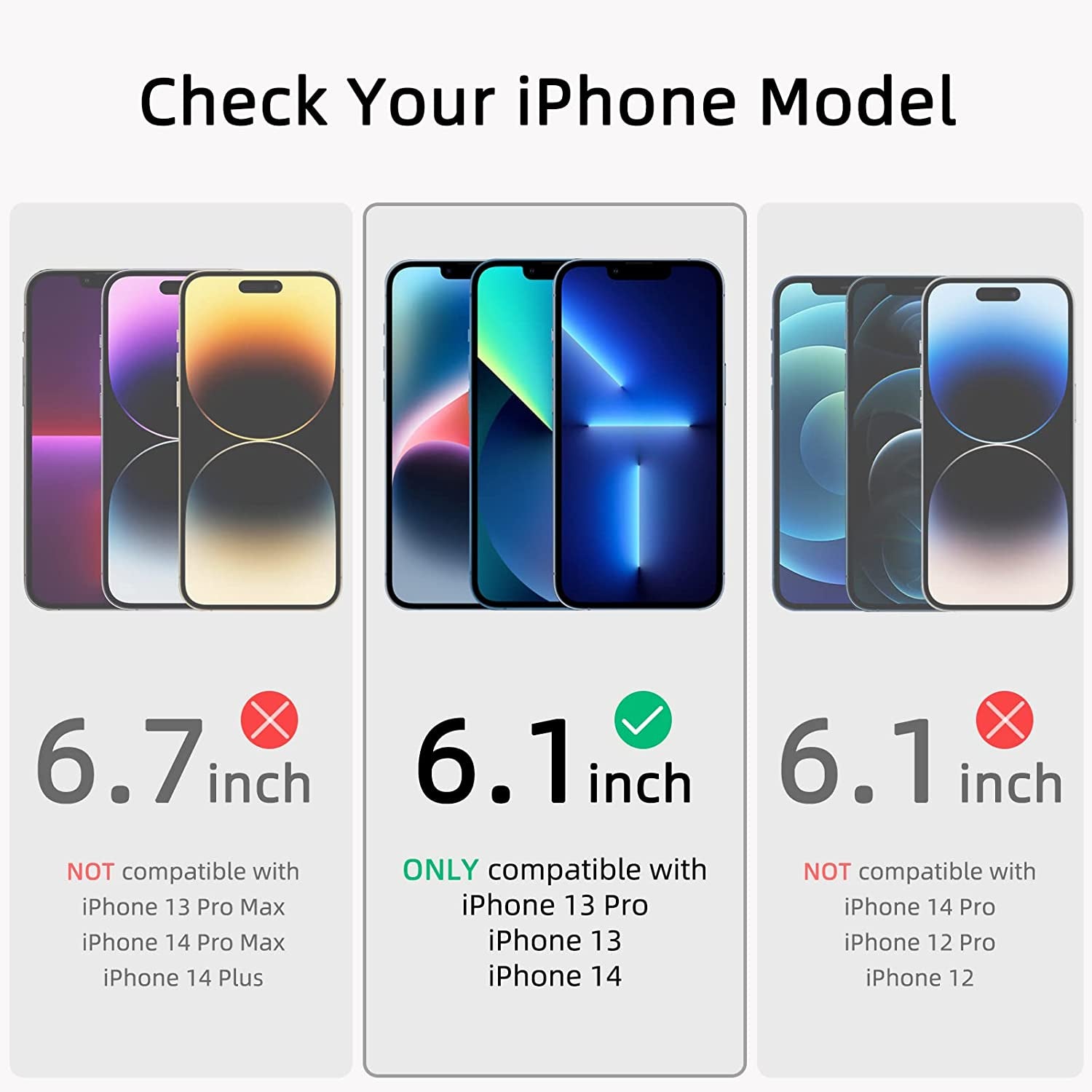 Privacy Screen Protector for Iphone 13/13 Pro/14 [2-Pack][6.1 Inch] Display Tempered Glass Film with Easy Installation Frame, Ultra HD, 9H Hardness, Scratch Resistant, Case Friendly, Full Coverage  Ruwa   