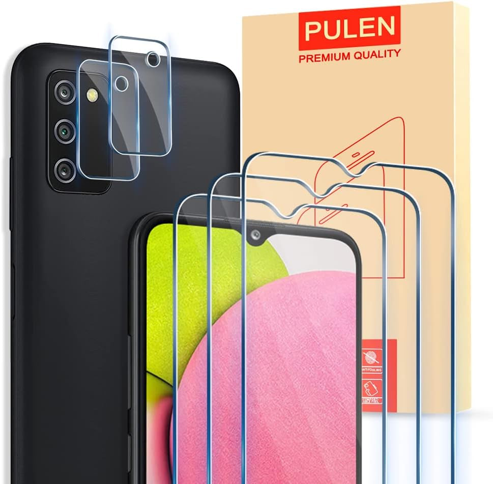 PULEN 2 Pack Privacy Screen Protector for Iphone 12 Mini (5.4-Inch) + 2 Pack Camera Lens Protector,[Anti-Spy] [Anti-Scratch] Case Friendly 9H Hardness Tempered Glass  PULEN Transparent Samsung Galaxy A03S 
