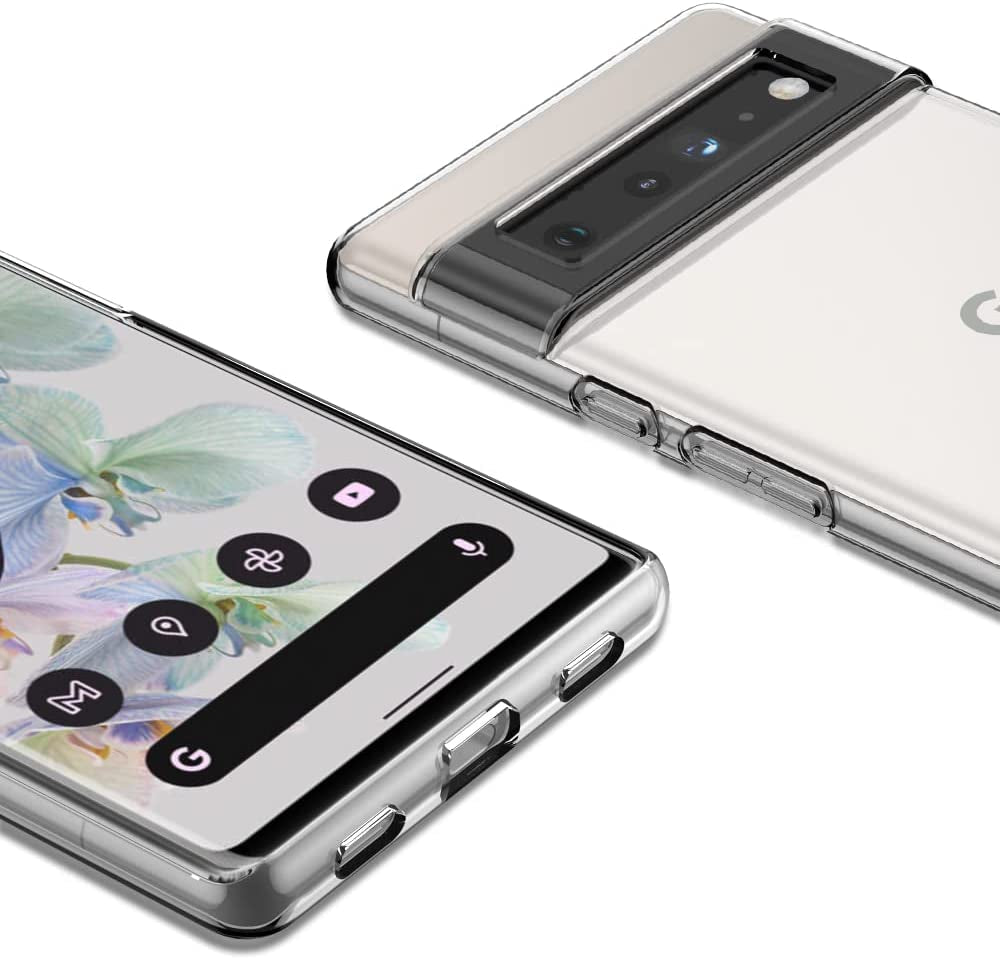 Aeska Google Pixel 6 Pro Case Clear, [Not for Google Pixel 6] Ultra [Slim Thin] Flexible Clear TPU [Scratch-Resistant] Gel Rubber Soft Silicone Protective Case Cover for Google Pixel 6 Pro (Clear)  Aeska   