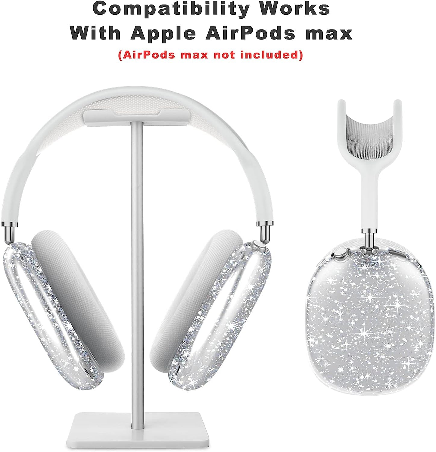 Aiaabq for Airpods Max Case Cover, Clear Soft TPU Skin Anti-Scratch, Transparent Accessories Ultra Protective Cover for Apple Airpods Max Headphones Case  Aiaabq   