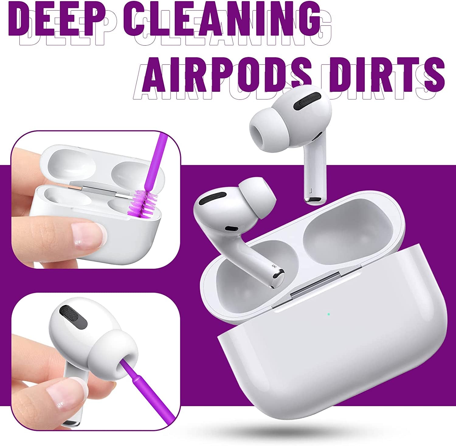 Midukit Cleaner Kit for Airpod, Cleaning Kit Compatible with Airpods, Earbud Cleaning Putty, Fits Earbud Phone Ear Wax Dirt, Cleaner Putty with Microfiber Cleaning Cloth & Brushes, Earbud Cleaning Kit  Midukit   