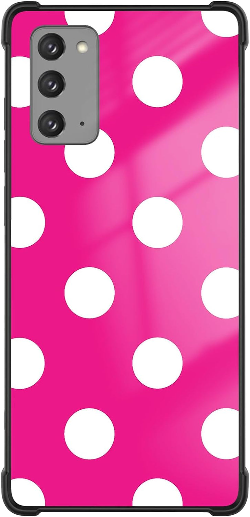 Tnarru for Samsung Galaxy Note 20 Case with Kickstand [Military Grade Drop Protection][Non-Slip] Scratchproof Shockproof Protective Phone Case for Samsung Galaxy Note 20 -Broken Pattern  Tnarru Pink White Dots  