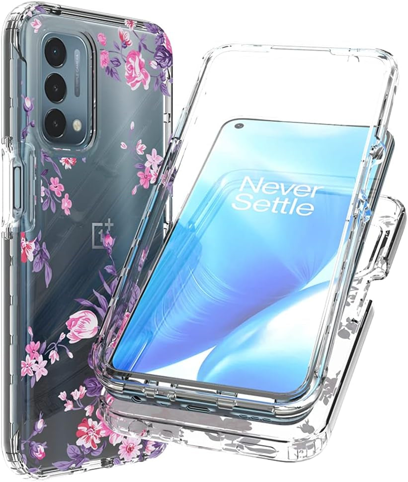 Zoeirc Case for Oneplus Nord N200 Case, Oneplus N200 5G Clear Case for Girls, Soft TPU 360 Full Body Shockproof Hybrid Bumper Crystal Clear Phone Case Cover for Oneplus Nord N200 5G (Rose Flower)  Zoeirc   
