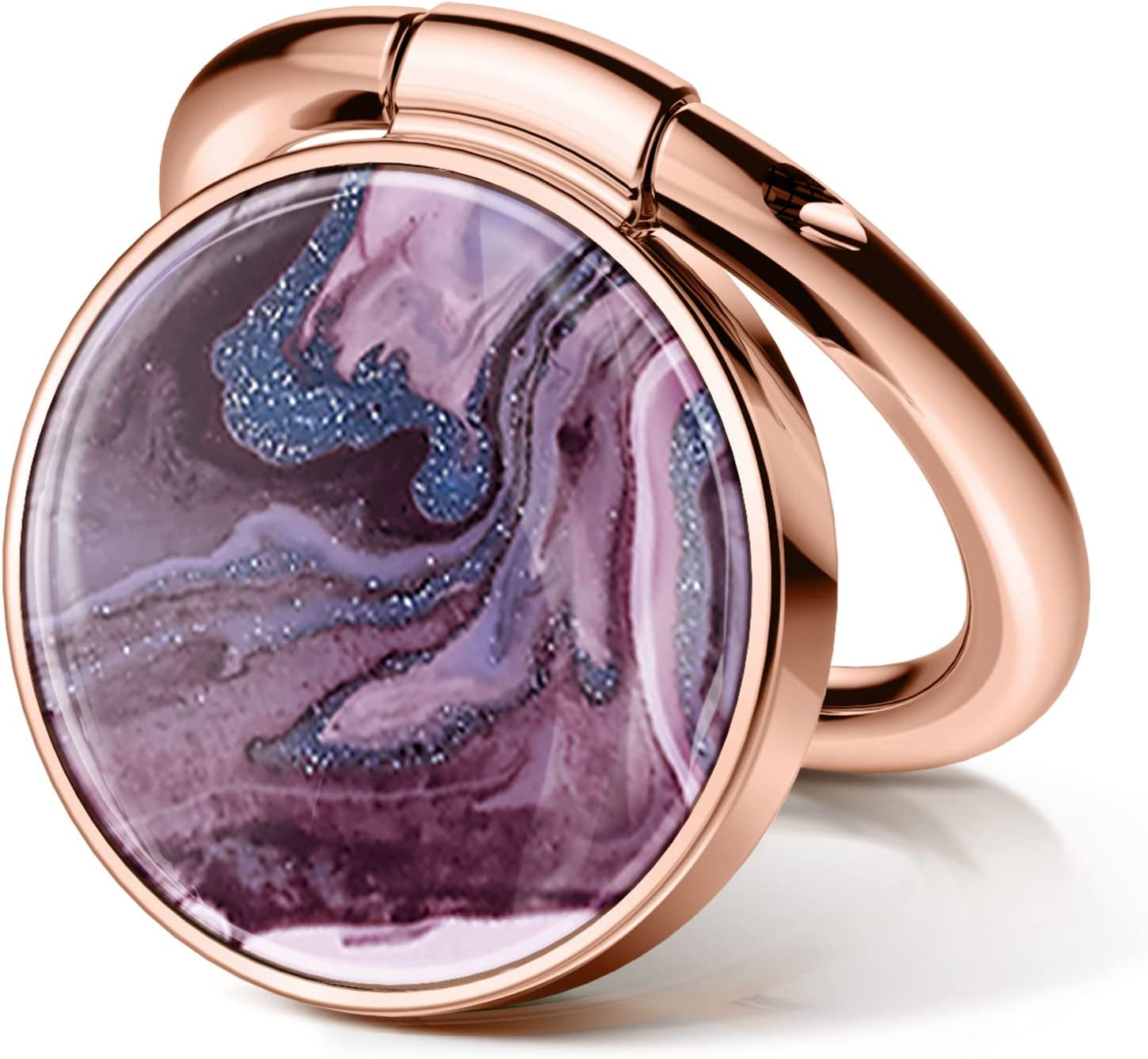 GVIEWIN Marble Cell Phone Ring Holder, Metal Kickstand Grip for Magnetic Car Mount Compatible with Iphone 14 Pro Max/14 Plus/13/12 Series & Galaxy S22/S23 Ultra and Other Smartphones(Drift Sand/Brown)  GVIEWIN Quicksand/Purple  