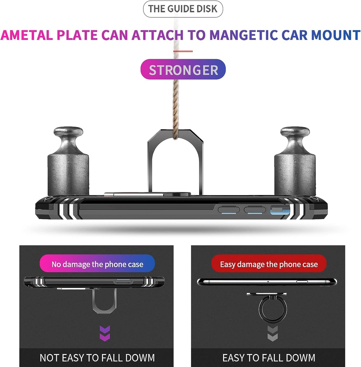 Leyi for Iphone XR Case, Iphone XR Case with Stand and [2PCS] Tempered Glass Screen Protector for Men, Heavy Duty Protective Hard Case with Metal Ring for Apple Iphone 10 XR, Black  LeYi   