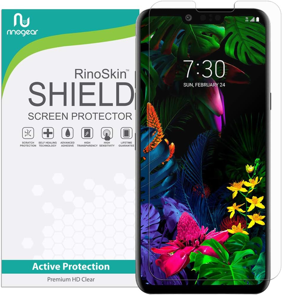 Rinogear Screen Protector for LG G8 Thinq Screen Protector Case Friendly Accessories Flexible Full Coverage Clear TPU Film  RinoGear   