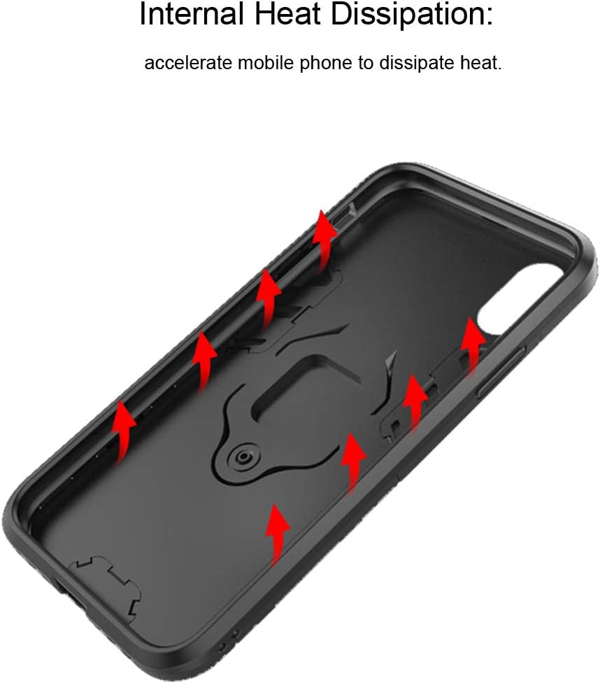 Urspasol for Oneplus 8T 5G Case Oneplus 8T Case with Screen Protector (2 Pack) Tempered Glass Hybrid Heavy Duty Armor Protective Bumper Phone Cover with 360° Degree Ring Holder Kickstand (Black)  Urspasol   