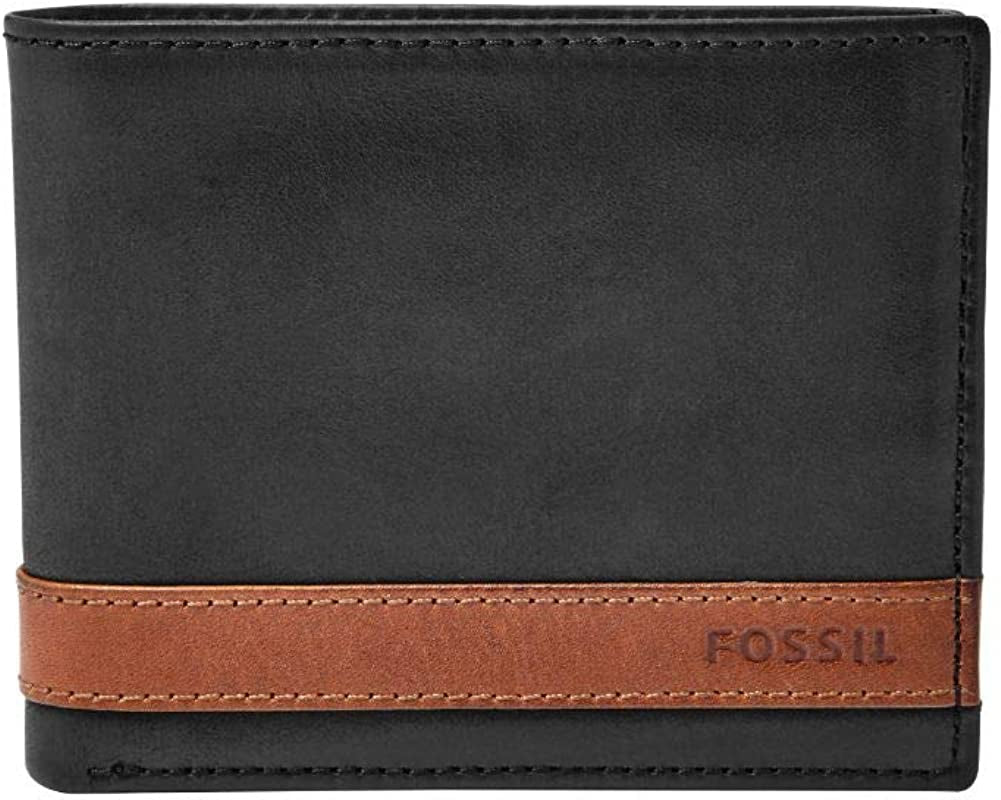 Fossil Men'S Quinn Leather Bifold Wallet  Fossil   