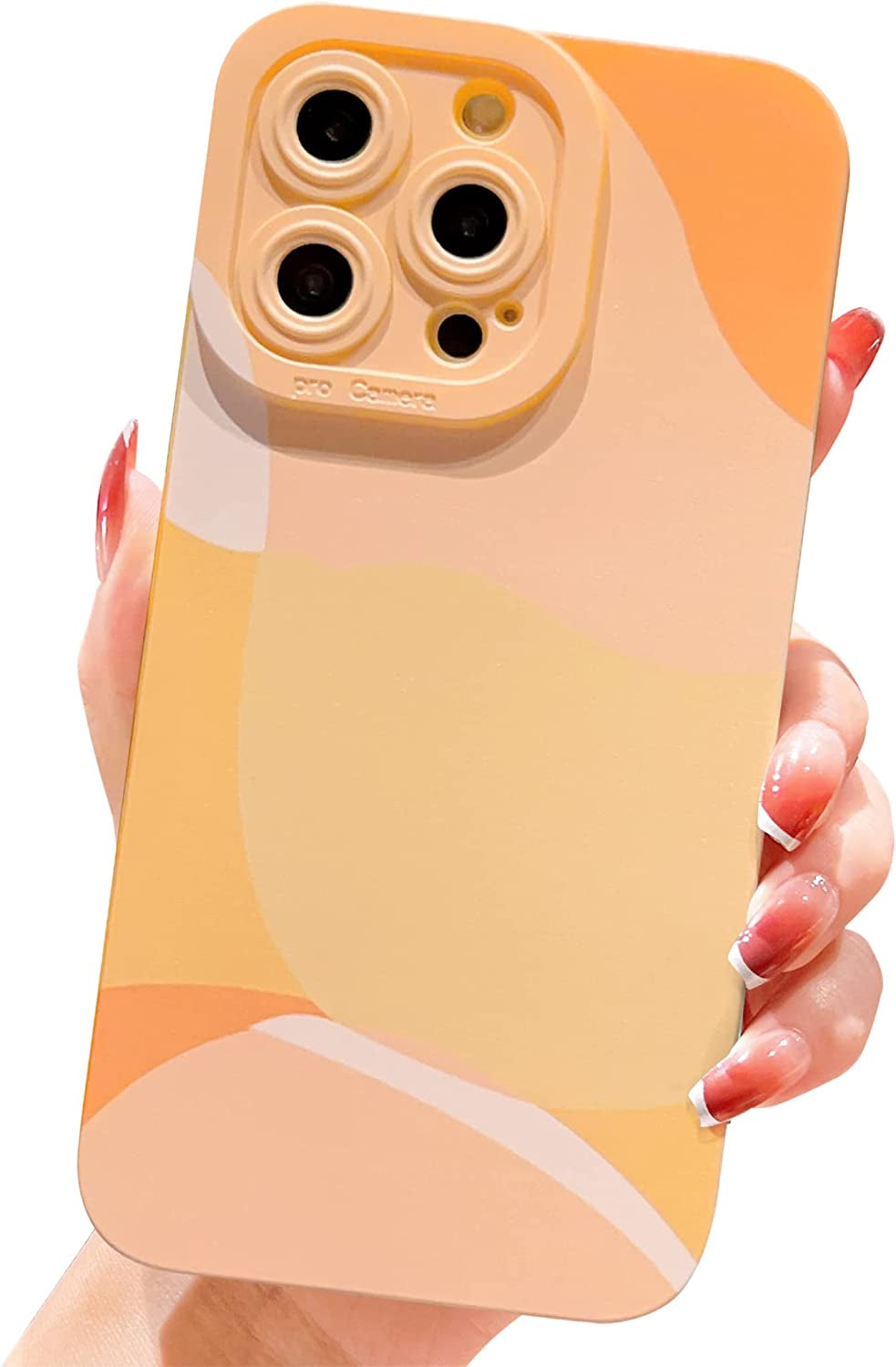 YKCZL Compatible with Iphone 14 Pro Case(No Fit Iphone 14 Pro Max 6.7 Inch), Cute Painted Art Heart Pattern Full Camera Lens Protective Slim Soft Shockproof Phone Case for Women Girls-Dark Blue  YKCZL Yellow  