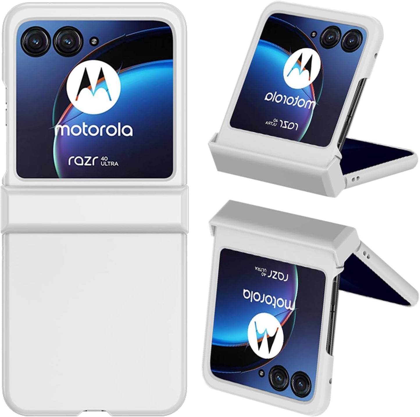 NINKI Compatible Motorola Razr plus Case 2023 with Hinge Protection,Motorola Razr+ 2023 Case Thin,Cute Hard PC Protective Phone Case for Motorola Razr 40 Ultra Case New Moto Razr plus 2023 Case White  NINKI   