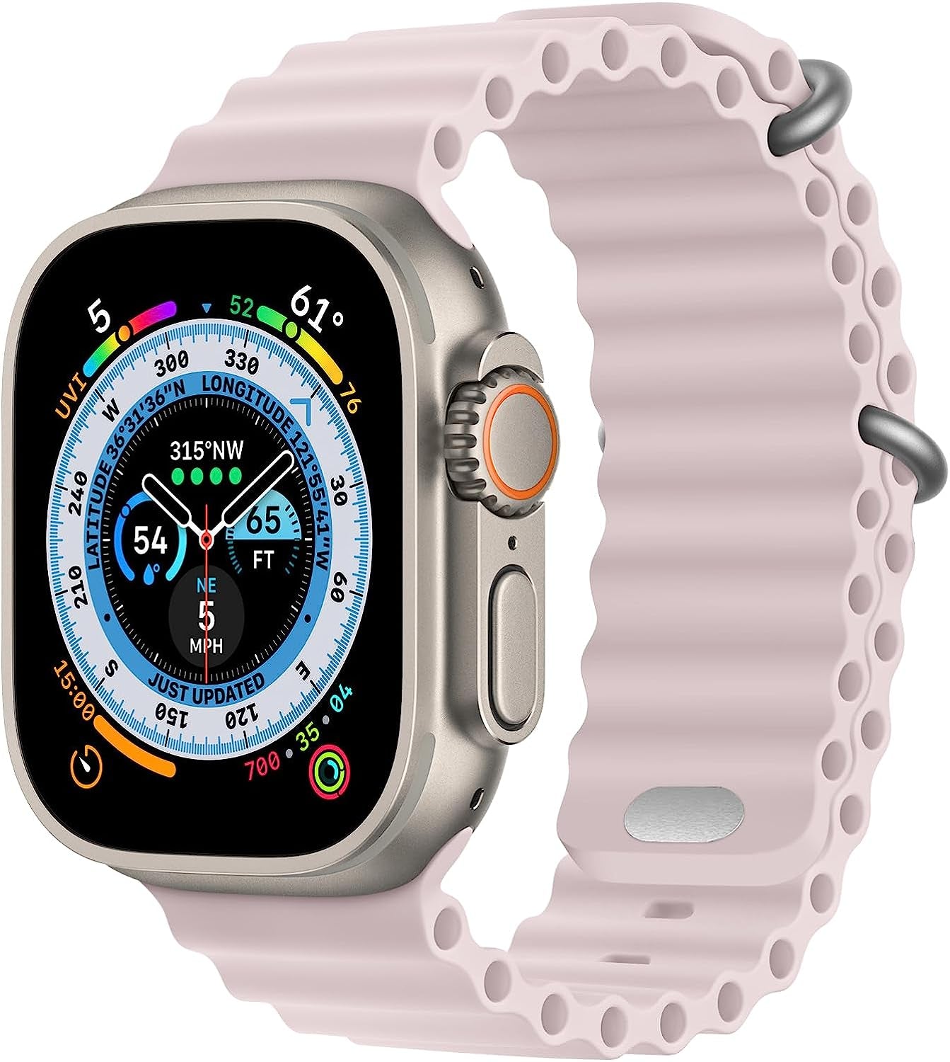 Ocean Band Compatible with Apple Watch Band 49Mm 45Mm 44Mm 42Mm 41Mm 40Mm 38Mm, Adjustable Sport Band Women Men Strap with Buckle for Apple Watch Ultra Iwatch Series 8 7 6 5 4 3 2 1 SE  VUTOT Pink Sand 38/40/41mm（5.9-8.2 inches wrist） 