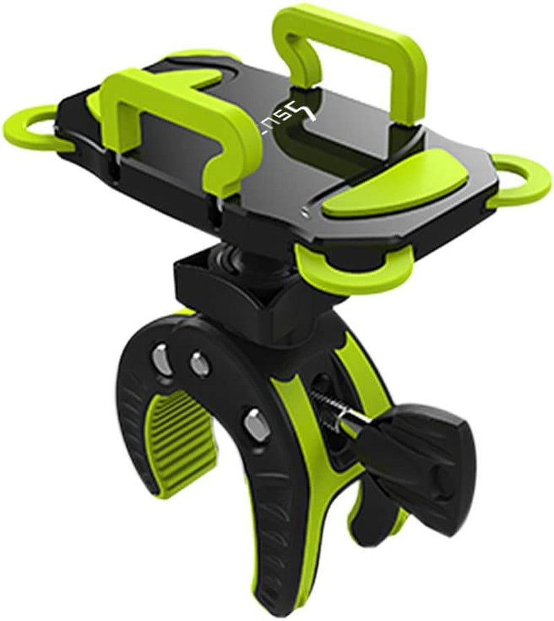 Ihens5 Bike Phone Mount, Motorcycle & Mountain Bike Handlebar Phone Mount Bicycle Golf Cart Stroller Cell Phone Holder with Rubber Strap 360 Degrees Rotate for Iphone X 8 7 6 6S plus Samsung (Green)  ihens5   
