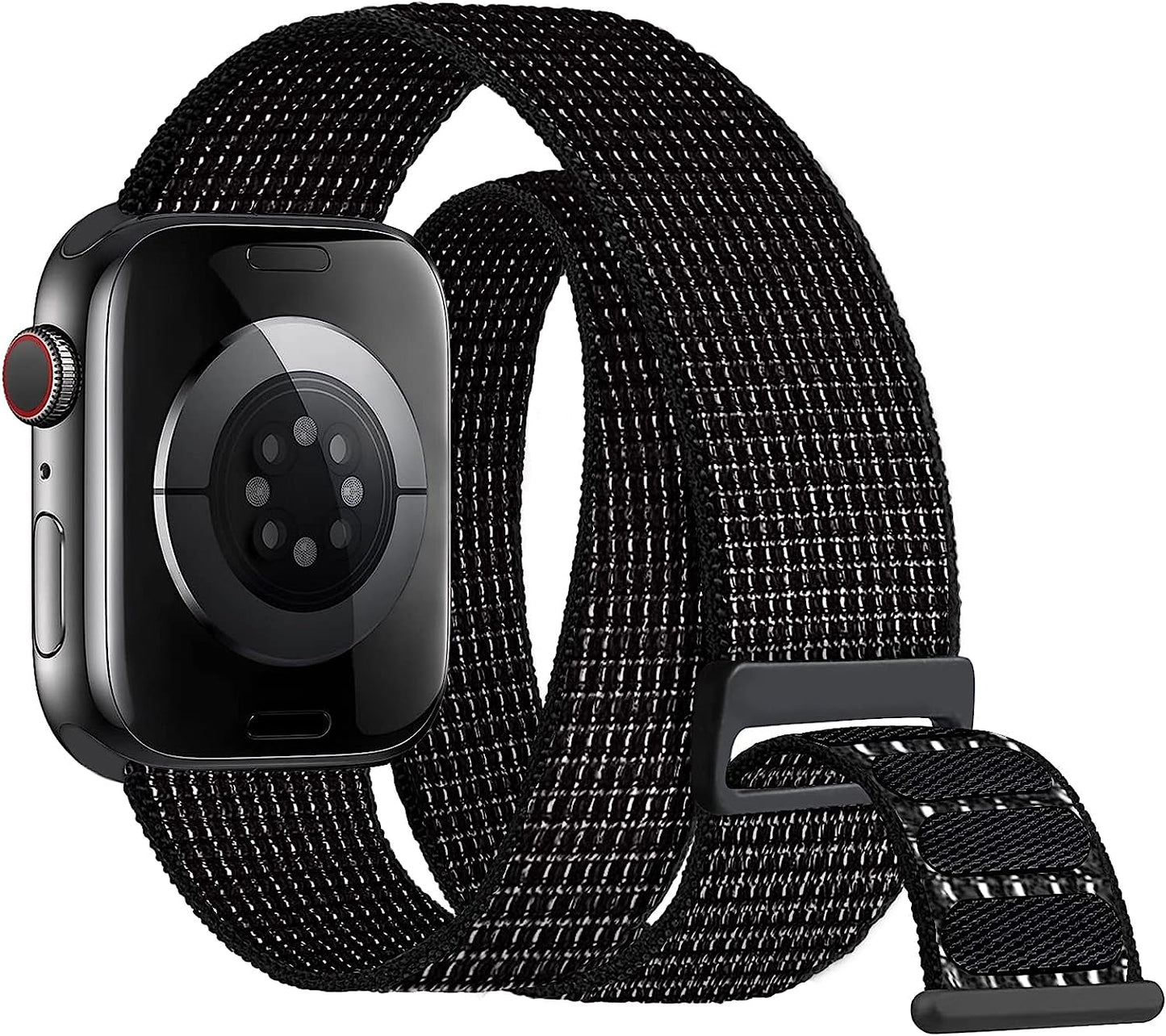 For Apple Watch Band 49Mm 45Mm 41Mm 44Mm 40Mm 42Mm 38Mm, Double Tour Nylon Sport Loop Strap Women Men Hook and Loop Fastener Bracelet for Iwatch Series Ultra 8 7 SE 6 5 4 3 2 1  SOLOLUP Dark 41/40/38mm 