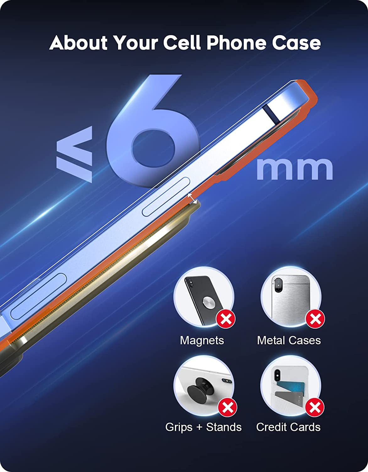 Wireless Charger, 15W Fast Wireless Charging, Ultra-Thin Aluminum Alloy Cell Phone Stand, Compatible with Iphone 14/13/12/11/X/8 Series, Samsung, Motorola, Huawei, Oneplus, Pixel, Qi Certified Device  Venere   