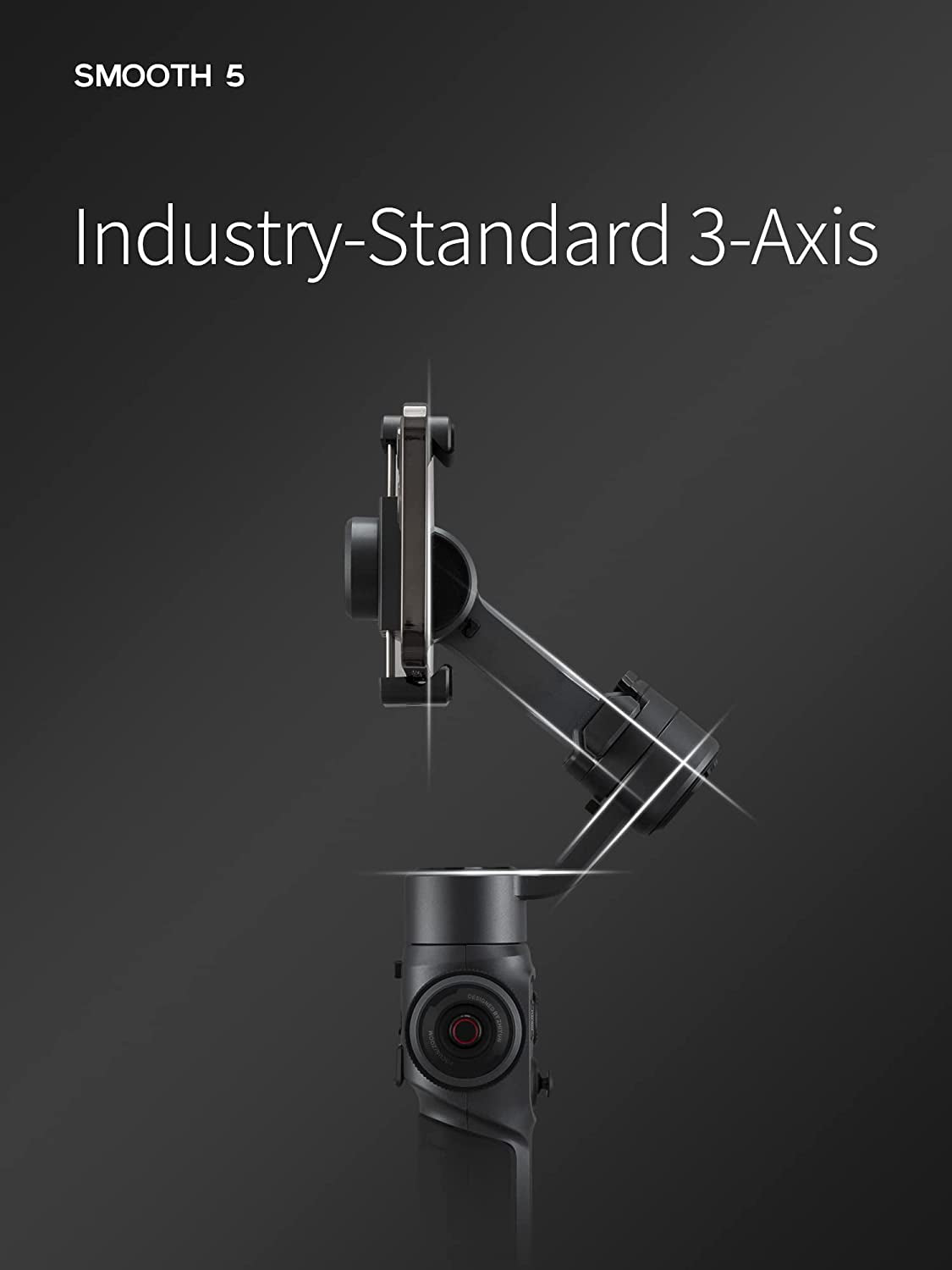 Zhiyun Smooth 5 Combo Gimbal Stabilizer, 3-Axis Handheld Smartphone Gimbal with Grip Tripod Vlog LED Fill Light for Iphone Android Filmic Pro  ZHIYUN   