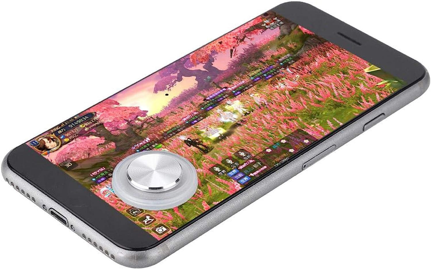 FOLOSAFENAR Transparent Joystick Auxiliary Button Game Auxiliary Button for Gaming Smart Phone Accessories C1 (Silver)  FOLOSAFENAR   