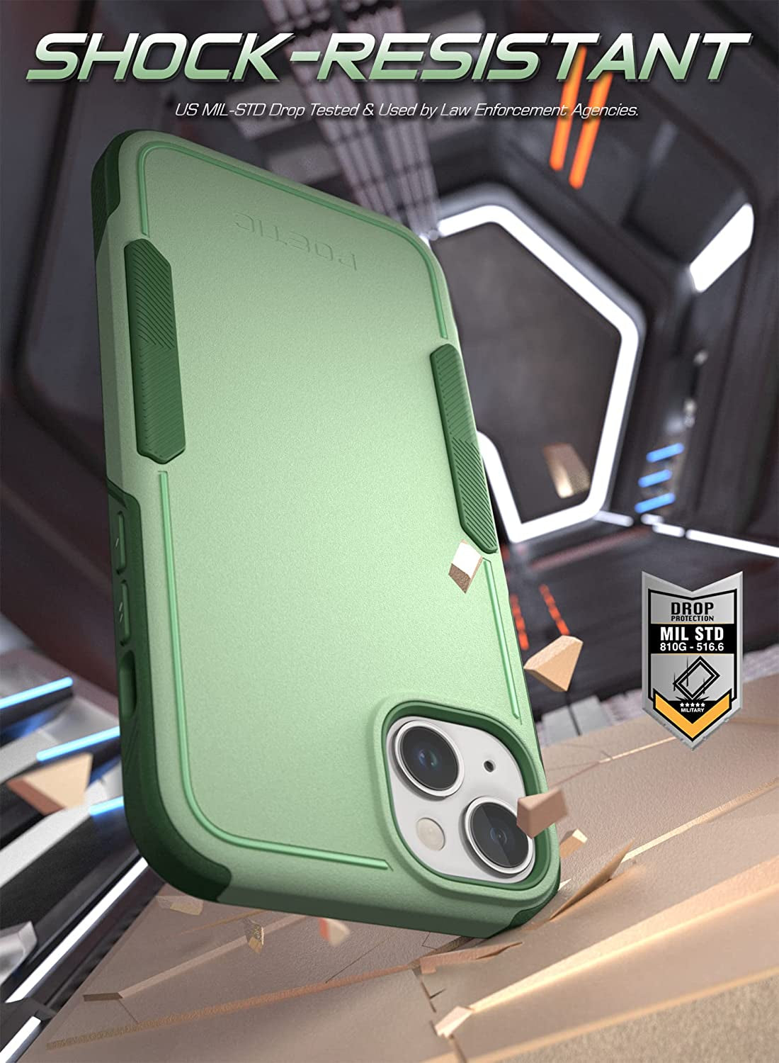 Poetic Neon Series Iphone 14 plus Case, Dual Layer Heavy Duty Tough Rugged Light Weight Slim Shockproof Protective Drop Protection Phone Case 2022 New Cover for Iphone 14 plus (6.7 Inch), Mint  Poetic   