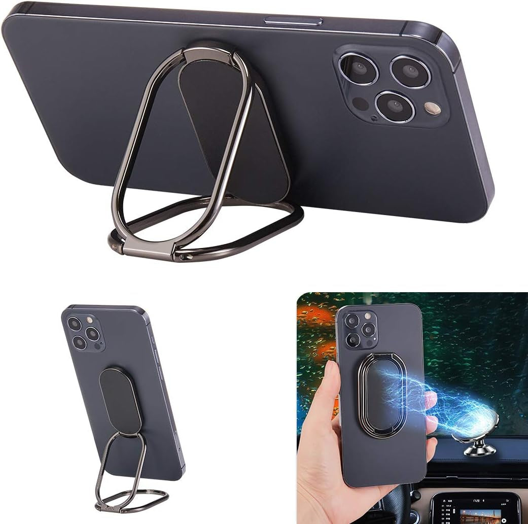 Rimyam Phone Ring Holder Finger Kickstand Foldable Cellphone Stand 360° Degree Rotation Metal Ring Grip Holder for Magnetic Car Mount Compatible with Iphone 14 Samsung All Smartphone and Ipad Tablet  Rimyam   