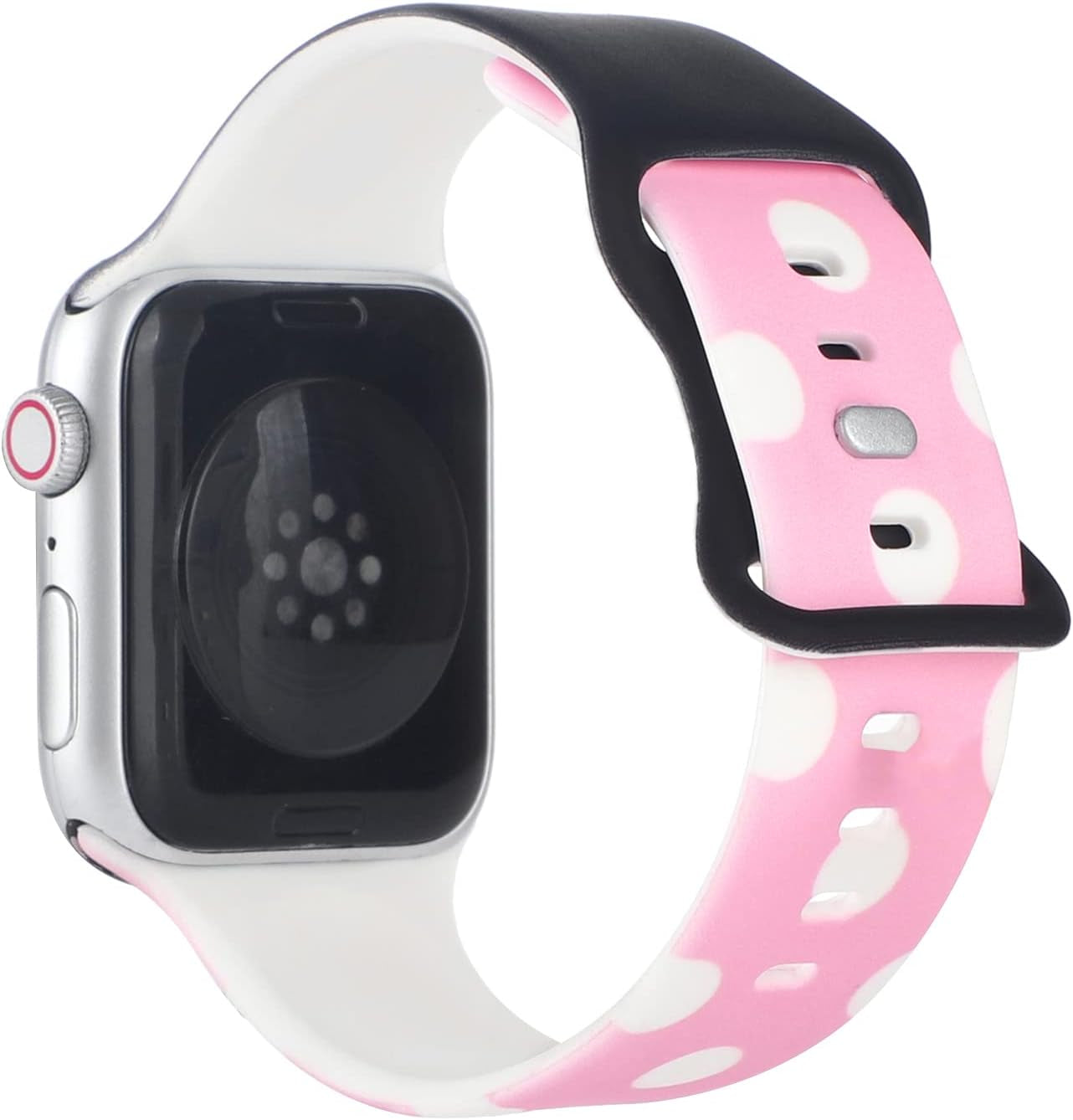 Onederhome Band Compatible with Apple Watch Bands 38 40 41Mm, Cartoon Silicone Printed Fadeless Cute Band for Girl Boy Iwatch Series 7 6 5 4 3 2 Se (KN, 38/40/41Mm)  OnederHome Pink 42/44/45 mm 