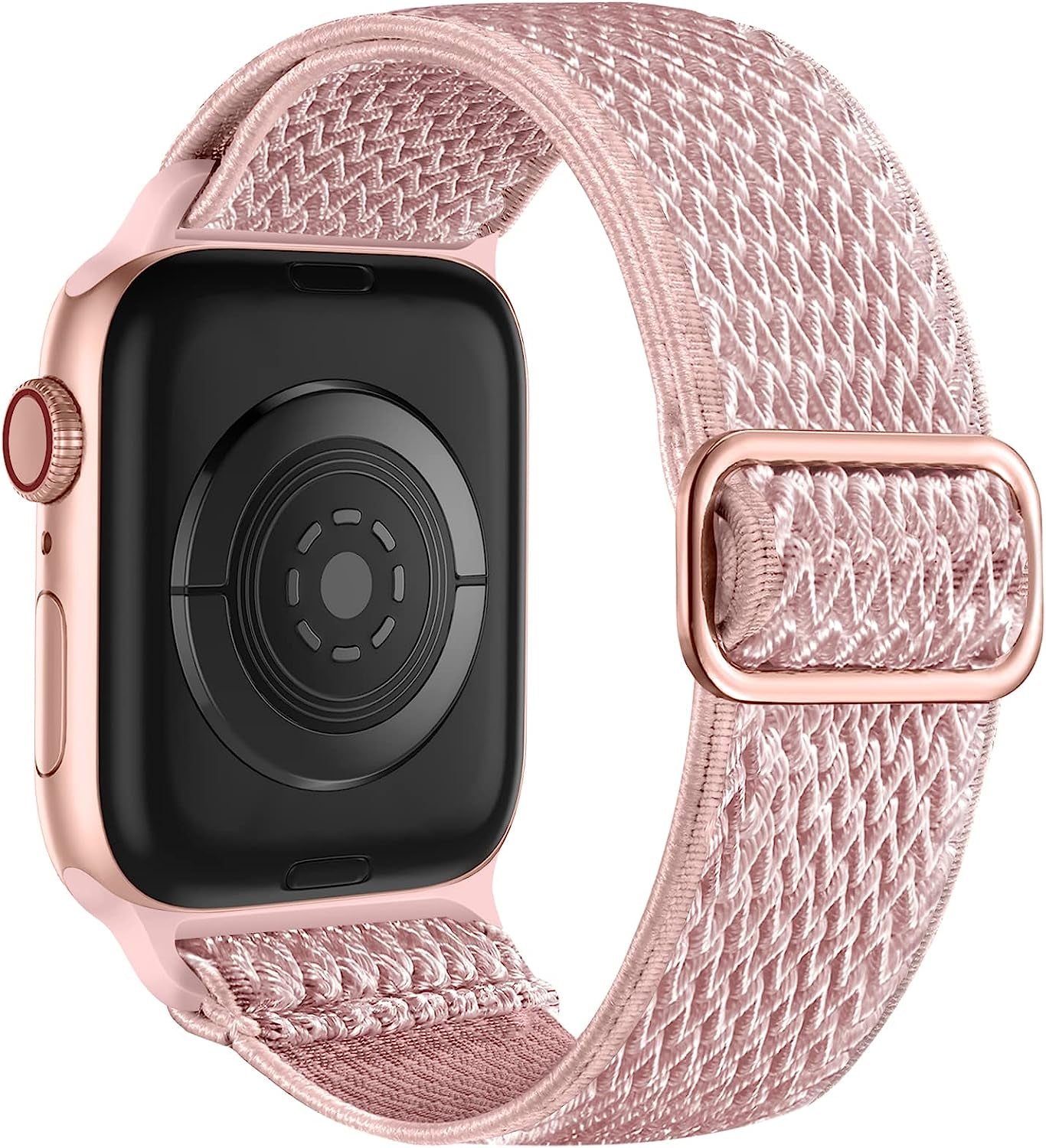 Lerobo Elastic Bands Compatible with Apple Watch Bands 44Mm 42Mm 38Mm 40Mm,Stretchy Solo Loop Soft Nylon Strap Replacement Band for Iwatch/Apple Watch SE Series 6,Series 3,Series 5 4 3 2 1 Women Men  PJStore-US Rose Pink 38mm/40mm/41mm 