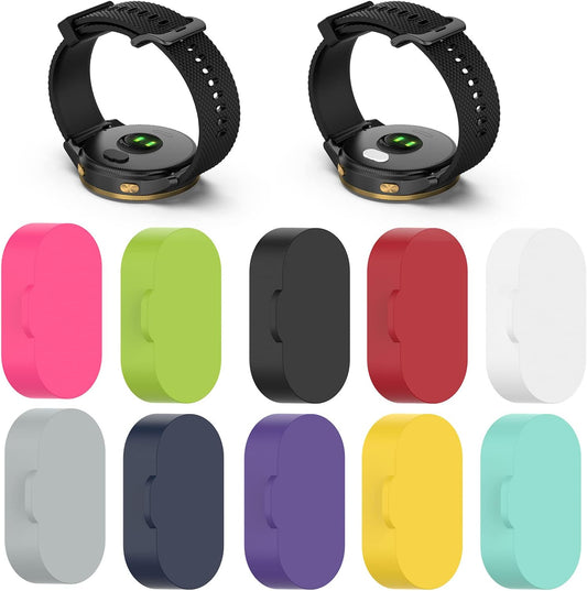 LOKEKE Dust Plug for Garmin Forerunner 265-10 Pics Silicone Charger Port Dust Plug Protector Anti-Dust Plugs Caps for Garmin Forerunner 265/265S/965/955/255/255S(Colorful)  LOKEKE   