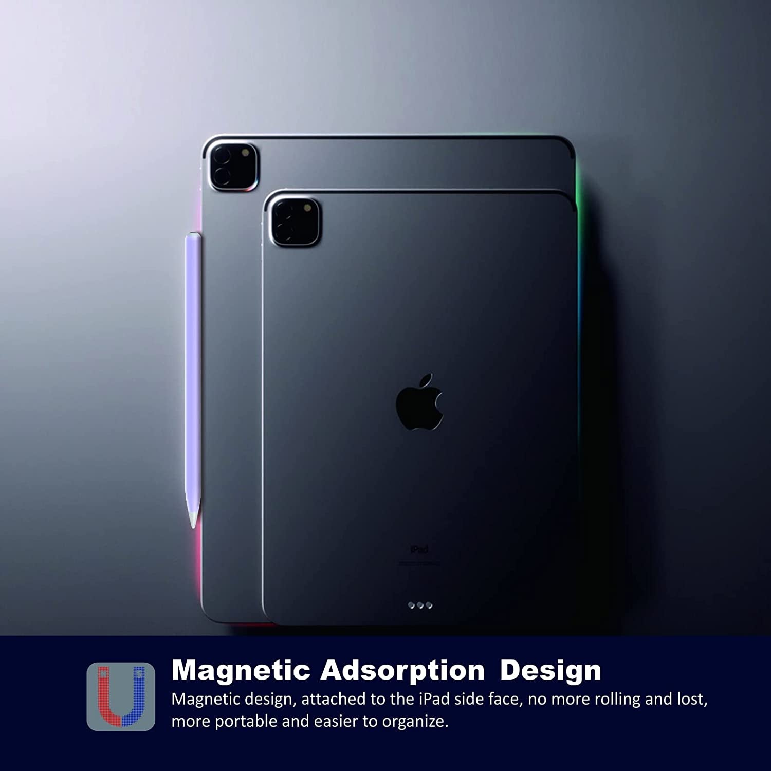 Ipad Air Pencil with Palm Rejection, PERMARK Stylus Pen Compatible with (2018-2023) Apple Ipad Pro (11/12.9 Inch),Ipad Air 3Rd/4Th/5Th Gen,Ipad 6/7/8/9Th Gen,Ipad Mini 5/6Th Gen (Purple)  PERMARK   