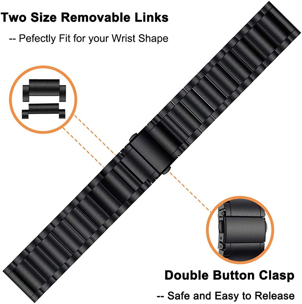 YEEJOK 22Mm Watch Bands Compatible for Fossil Men'S Gen 6/5E 44Mm/ Gen 5LTE/ Gen 5 Carlyle Garrett/Women'S Julianna/Gen 4 Explorist HR, Metal Watch Strap + Silicone Sport Bands  YEEJOK   