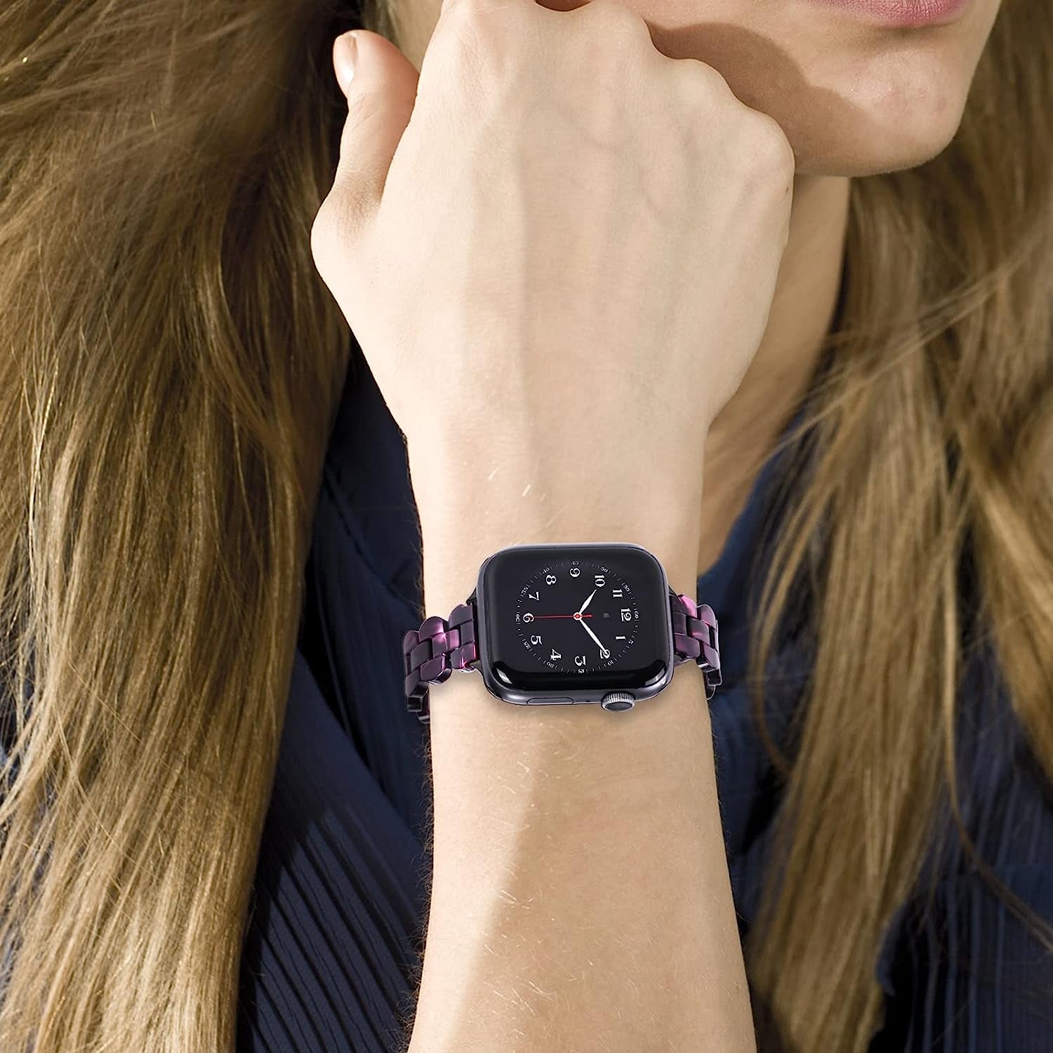 BEIZIYE Resin Bands Compatible with Apple Watch Ultra Band 49Mm 45Mm 44Mm 42Mm 41Mm 40Mm 38Mm Women, Thin Light Slim Resin Strap Bracelet Wristband Is for Iwatch Ultra Series 8 7 6 5 4 3 2 1 SE  BEIZIYE   