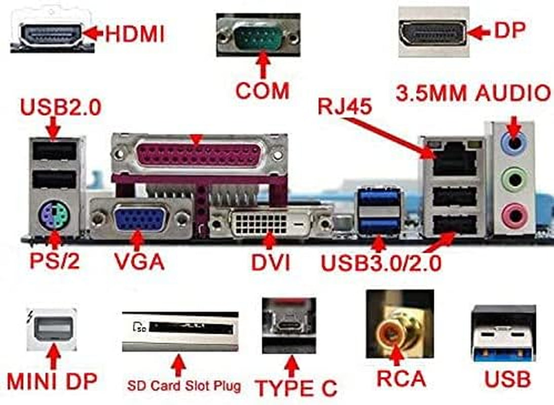 LAMPVPATH 52 PCS Anti-Dust Plugs Laptop Port Dust Plugs, Commonly Used 13 Types of Laptop Computer Port Dust Covers Stoppers (52 PCS in 13 Commonly Used Types)-Do NOT Fit Macbook  LampVPath   