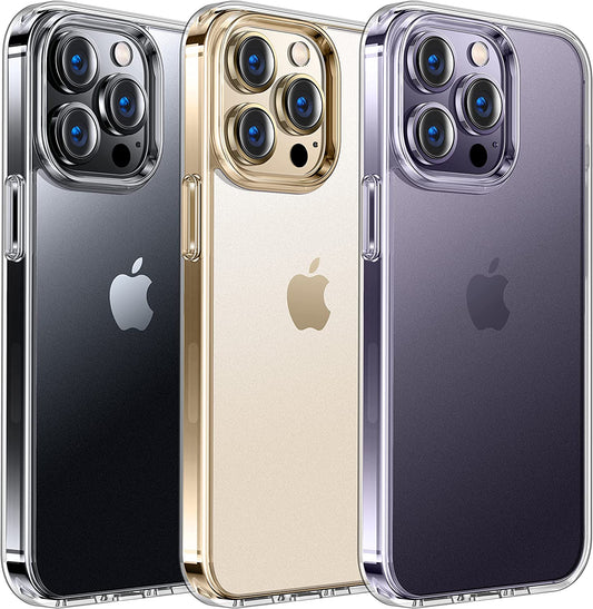 Alphex Invisible Clear Case for Iphone 14 Pro [Look as Caseless] [Never Yellowing] 8FT Military Grade Protective Soft Glossy Bumper Matte Slim Women Men Phone Cover 6.1 Inch, Matte Clear  Alphex   