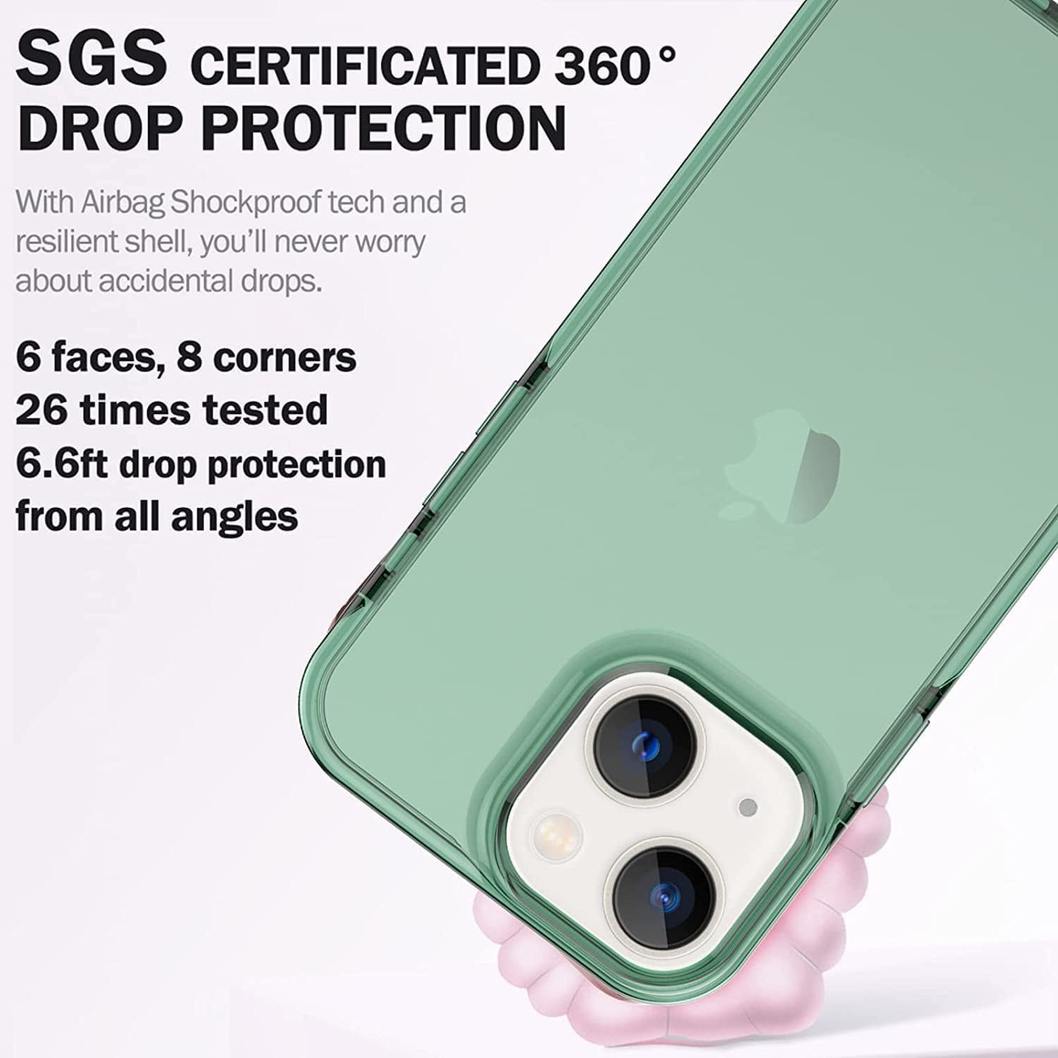 Artsevo Designed for Iphone 14 Case and Iphone 13 Case, 6.6Ft Drop Protection, Full Body Screen Camera Protective Phone Case, Green  ArtsEvo   